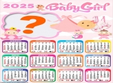 Calendário 2025 Baby Girl Fazer Montagem Online