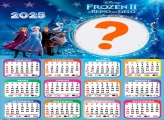 Calendário 2025 Frozen II O Reino do Gelo Colagem de Foto
