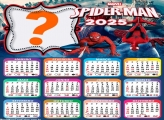 Calendário 2025 Spider Man Marvel Foto Montagem Grátis