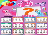 Calendário 2025 My Rainbow Dash Montagem de Foto