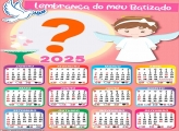 Calendário 2025 Batizado Meninas Foto Montagem Online