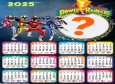 Calendário 2025 Power Rangers Dino Fury Colagem de Foto