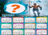 Calendário 2025 Aquaman Colagem Online Grátis