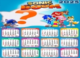 Calendário 2025 Sonic Boom Foto Montagem Grátis