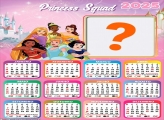 Calendário 2025 Princess Squad Colagem de Foto