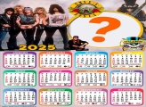 Calendário 2025 Guns N Roses Colagem Online Grátis