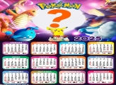 Calendário 2025 Pokémon Colagem de Foto