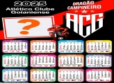 Calendário 2025 Atlético Goianiense Time de Futebol Montagem
