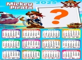 Calendário 2025 Mickey Pirata Montagem Grátis Online