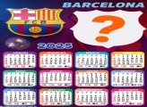 Calendário 2025 Barcelona Foto Montagem Online