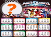 Calendário 2025 Power Rangers Ninja Steel Colagem de Foto