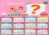 Calendário 2025 Cupcake Montagem Grátis Online