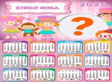 Calendário 2025 Circo Rosa Moldura Online