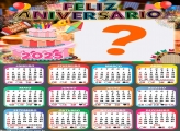 Calendário 2025 Feliz Aniversário Festa Junina Montagem Online